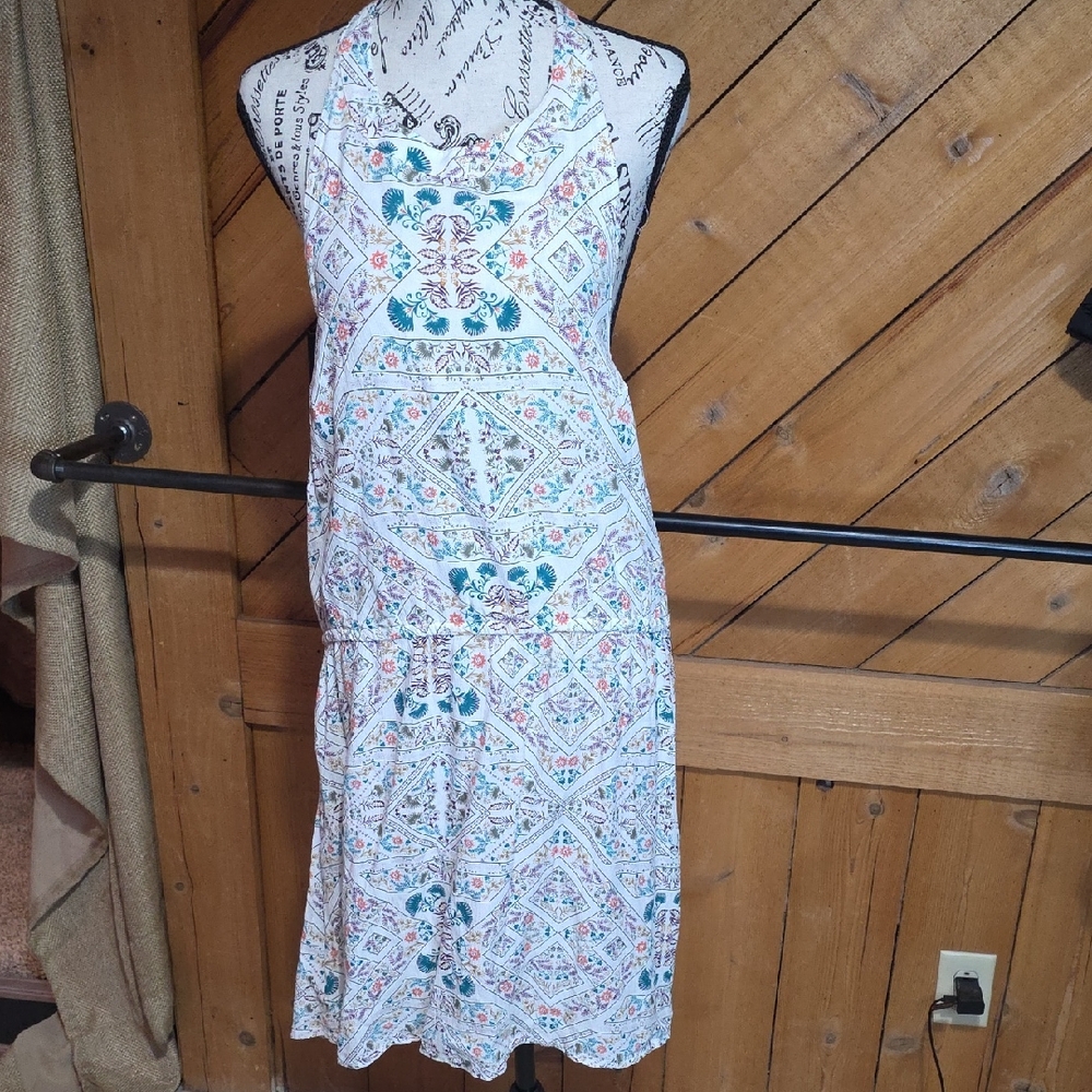 Roxy Ally Unique Dress Halter Midi Boho Floral Print NWT‎